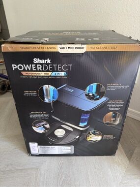 Shark PowerDetect Nevertouch Pro 2-in-1 Vac + Mop Robot - Black/Blue